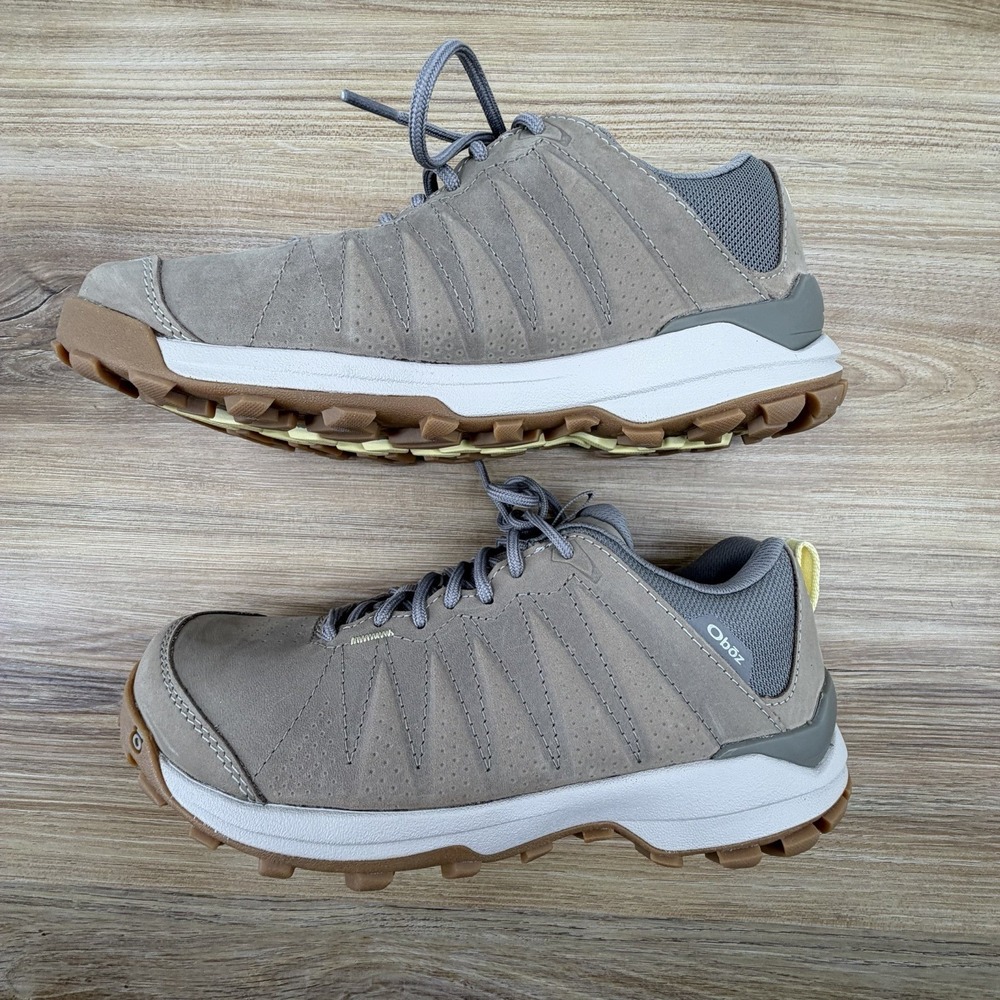 Oboz Men's Sypes Low Leather B-DRY Hiking Shoe, Size 9‎ Stone MINT CONDITION